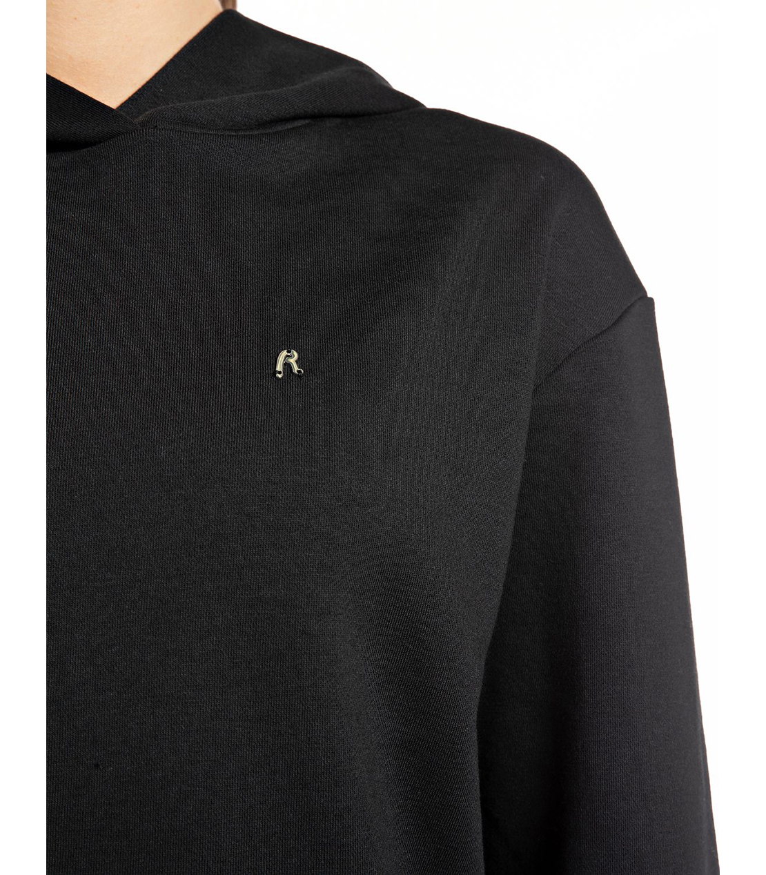 コットンポリフリースフーディー 詳細画像 ブラック 4